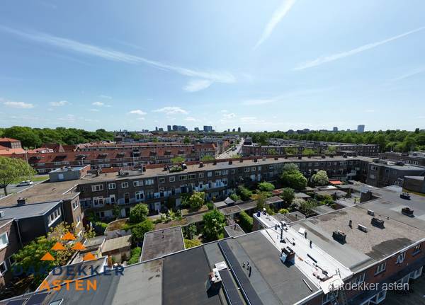 Luchtfoto van daken en dakgoten in Asten